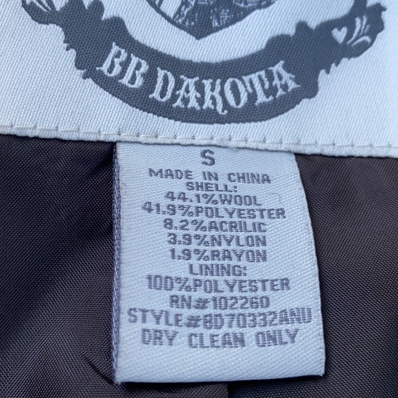 BB Dakota Wool Tweed Dbl Breasted Belted Jacket - Picture 8 of 8